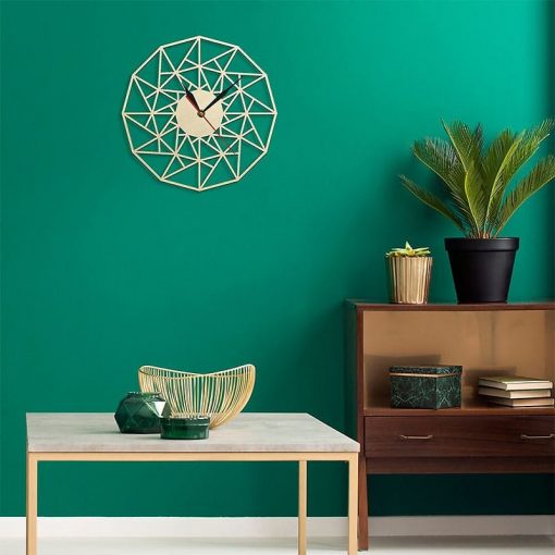 Horloge murale bois Design avec formes géométriques