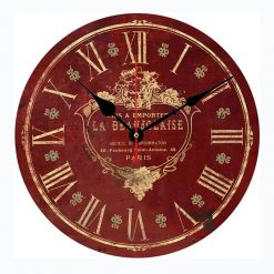 Horloge murale rouge vintage
