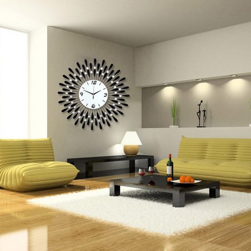 Horloge murale de luxe dans un séjour design