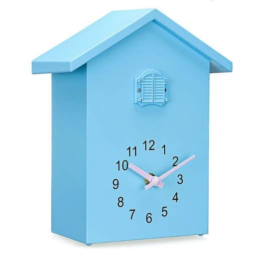 Horloge murale coucou design bleue